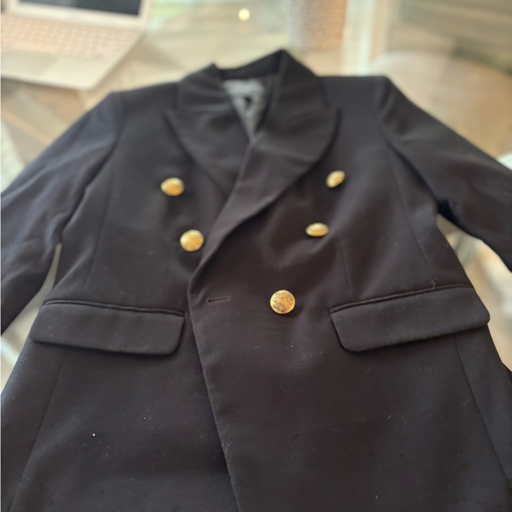 Women’s Black Blazer with Gold Buttons
